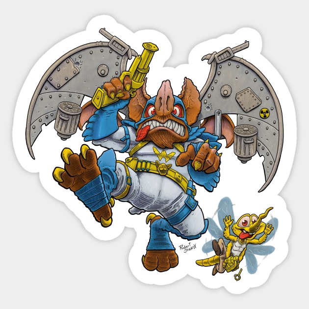 Wingnut and Screwloose Sticker by JENNEX